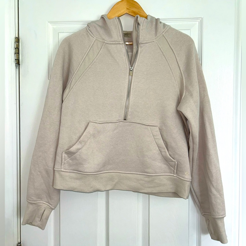 Danskin Beige Half-Zip Hoodie
